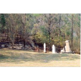 Wisemans Ferry Cemetery after the bushfire, December 2002