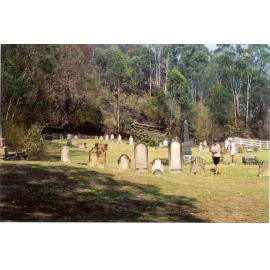 Wisemans Ferry Cemetery after the bushfire, December 2002