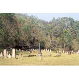 Wisemans Ferry Cemetery after the bushfire, December 2002