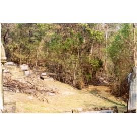 Wisemans Ferry Cemetery after the bushfire, December 2002