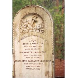 Grave of John & Charlotte Laughton, Wisemans Ferry Cemetery  2002