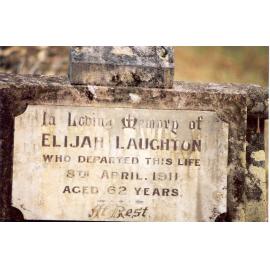 Headstone of Elijah Laughton, Wisemans Ferry Cemetery