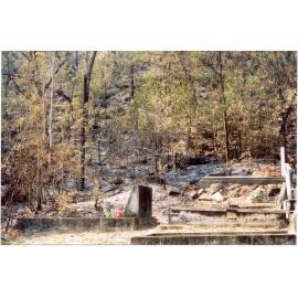 Wisemans Ferry Cemetery after the bushfire, December 2002