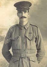 Studio portrait of 348 Sergeant (Sgt) Walter William Dumbrell, 41st Battalion