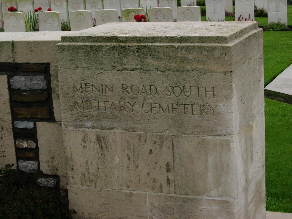 Entrance to the Menin Road South Military Cemetery, Ypres