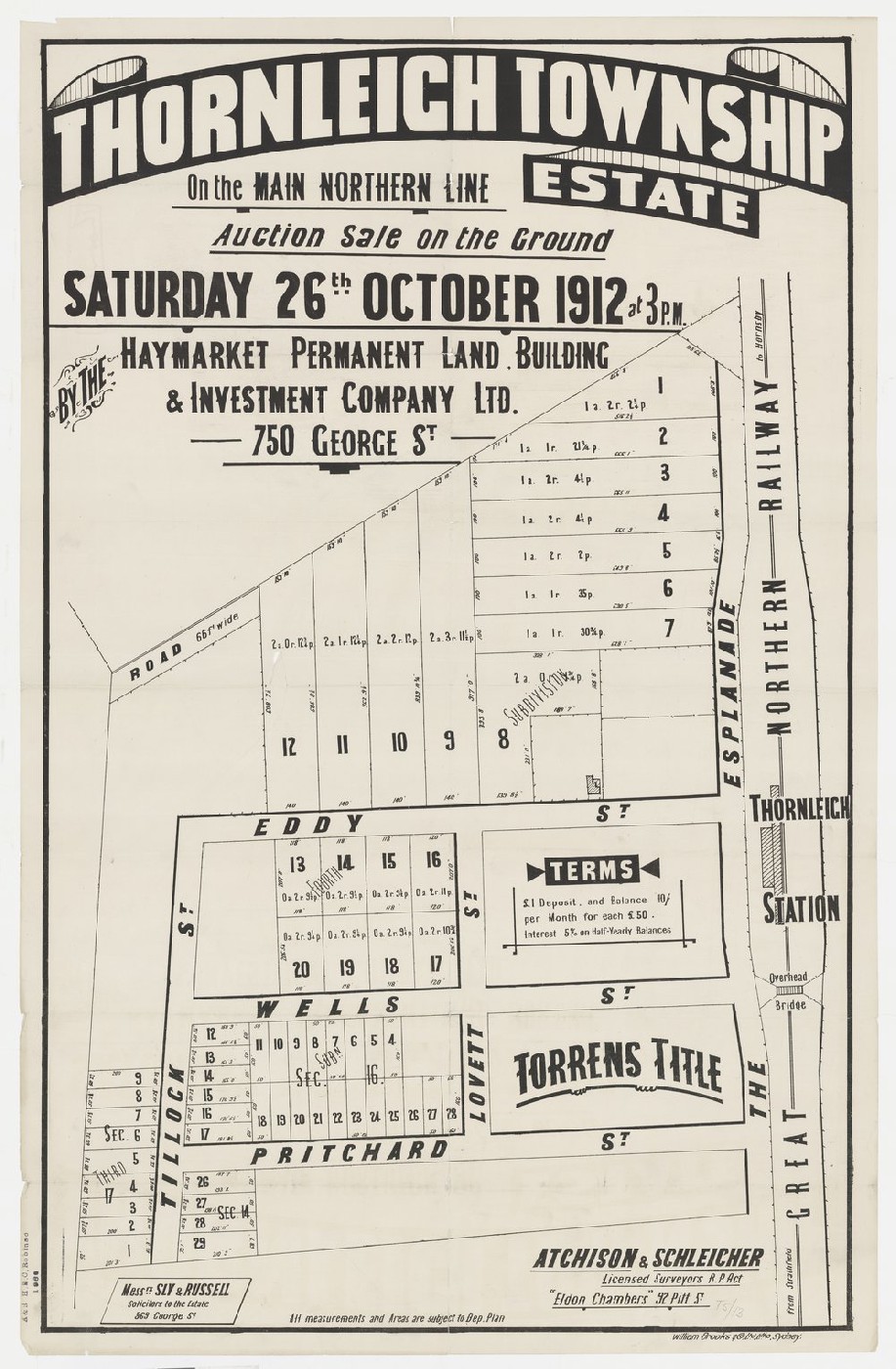 Thornleigh Township Estate 1912