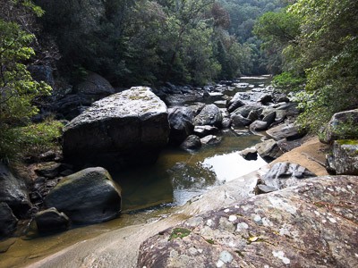 Rocky rapids on Cockle Creek.Rocky rapids on Cockle Creek.