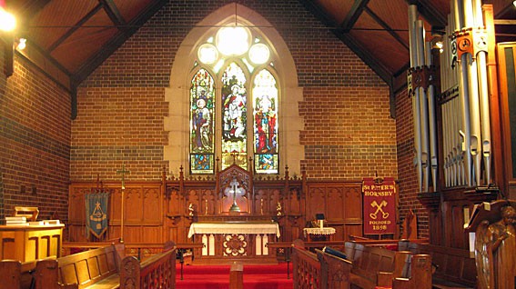 The interior of St Peter's Anglican Church Hornsby.